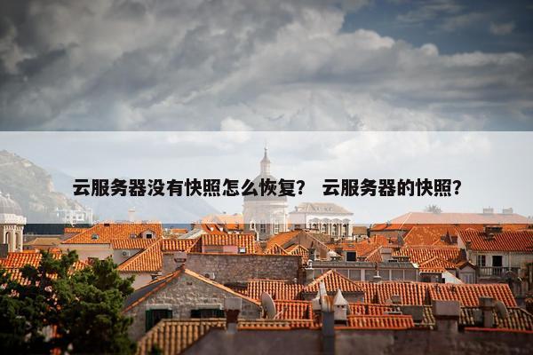 云服务器没有快照怎么恢复？ 云服务器的快照？