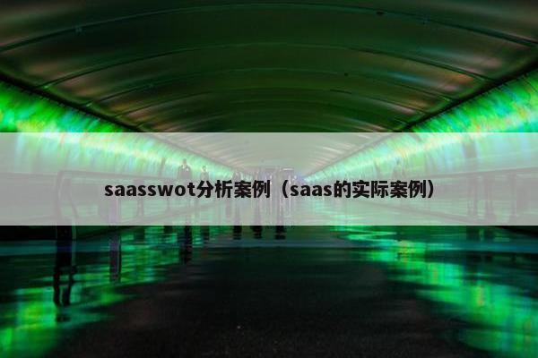 saasswot分析案例（saas的实际案例）