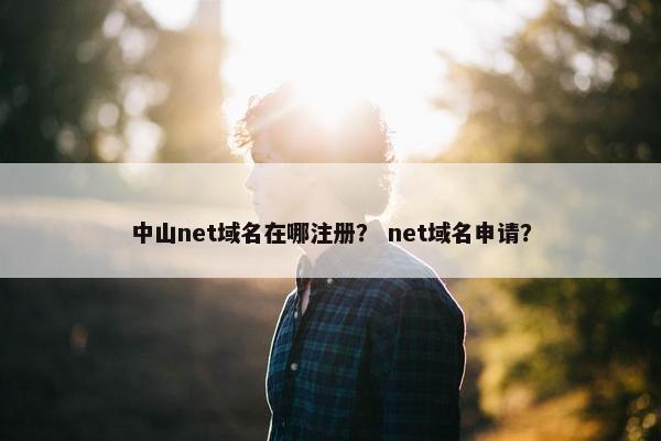中山net域名在哪注册？ net域名申请？