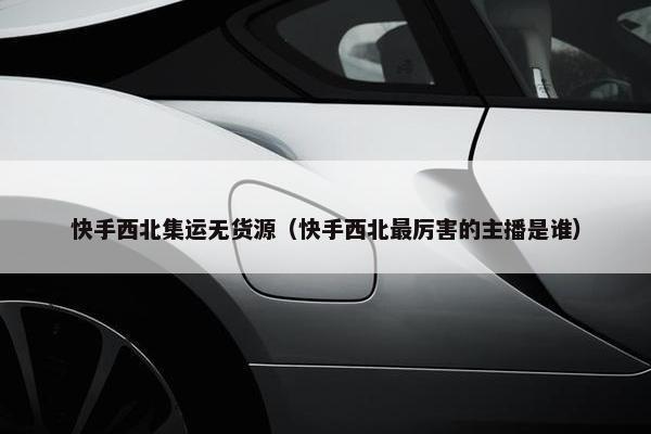 快手西北集运无货源（快手西北最厉害的主播是谁）