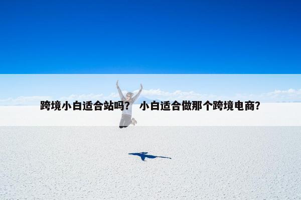 跨境小白适合站吗？ 小白适合做那个跨境电商？