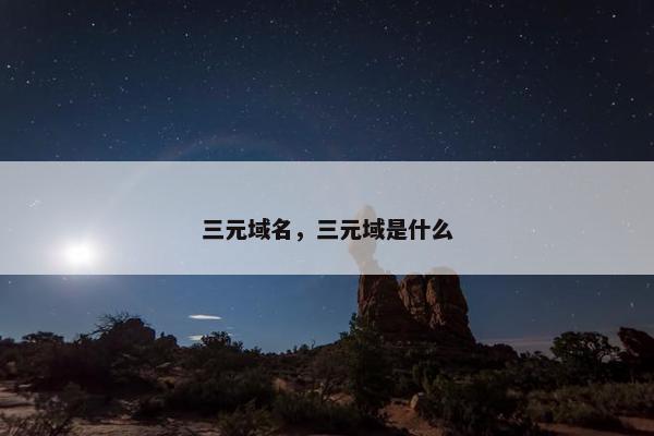 三元域名，三元域是什么