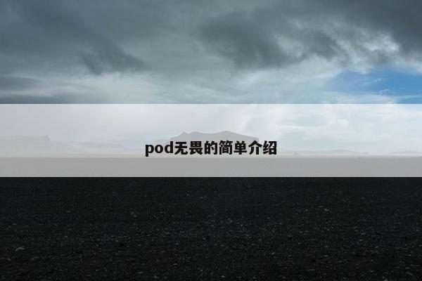 pod无畏的简单介绍