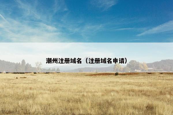 潮州注册域名（注册域名申请）