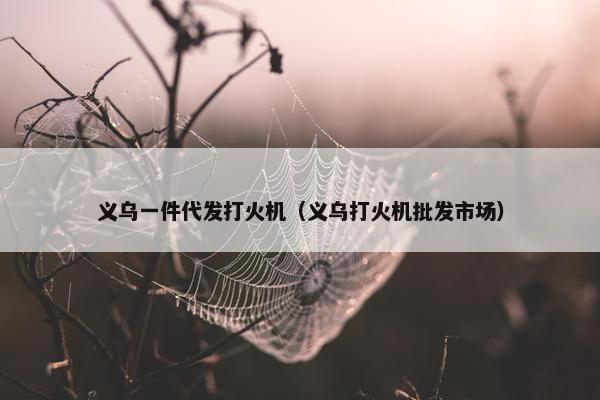 义乌一件代发打火机（义乌打火机批发市场）
