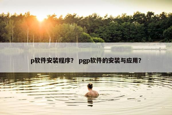 p软件安装程序？ pgp软件的安装与应用？