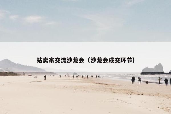 站卖家交流沙龙会（沙龙会成交环节）