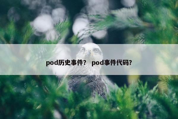pod历史事件？ pod事件代码？