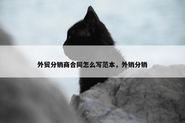 外贸分销商合同怎么写范本，外销分销