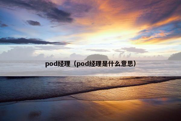 pod经理（pod经理是什么意思）