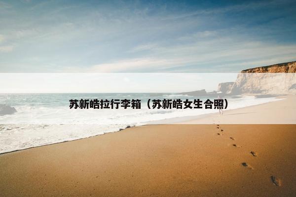 苏新皓拉行李箱（苏新皓女生合照）