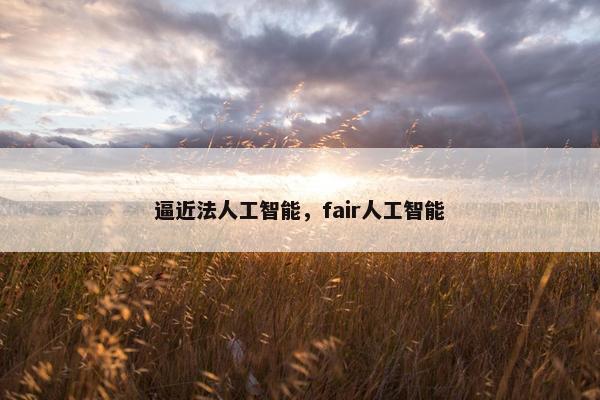 逼近法人工智能，fair人工智能