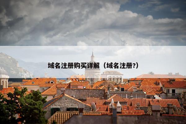 域名注册购买详解（域名注册?）