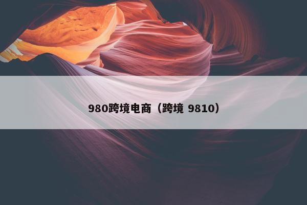 980跨境电商（跨境 9810）