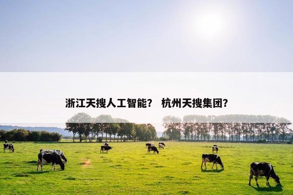 浙江天搜人工智能？ 杭州天搜集团？