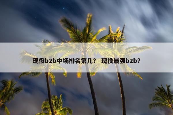现役b2b中场排名第几？ 现役最强b2b？