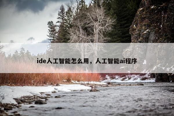 ide人工智能怎么用，人工智能ai程序