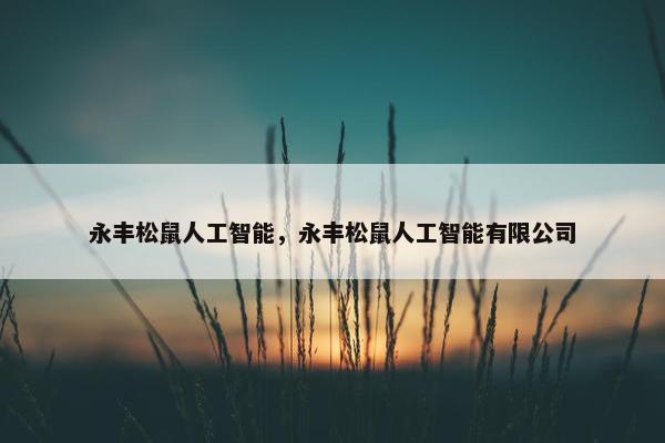 永丰松鼠人工智能，永丰松鼠人工智能有限公司