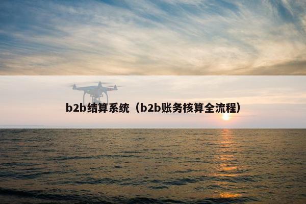 b2b结算系统（b2b账务核算全流程）